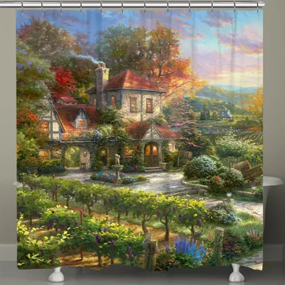 Thomas Kinkade Wine Country Living Shower Curtain