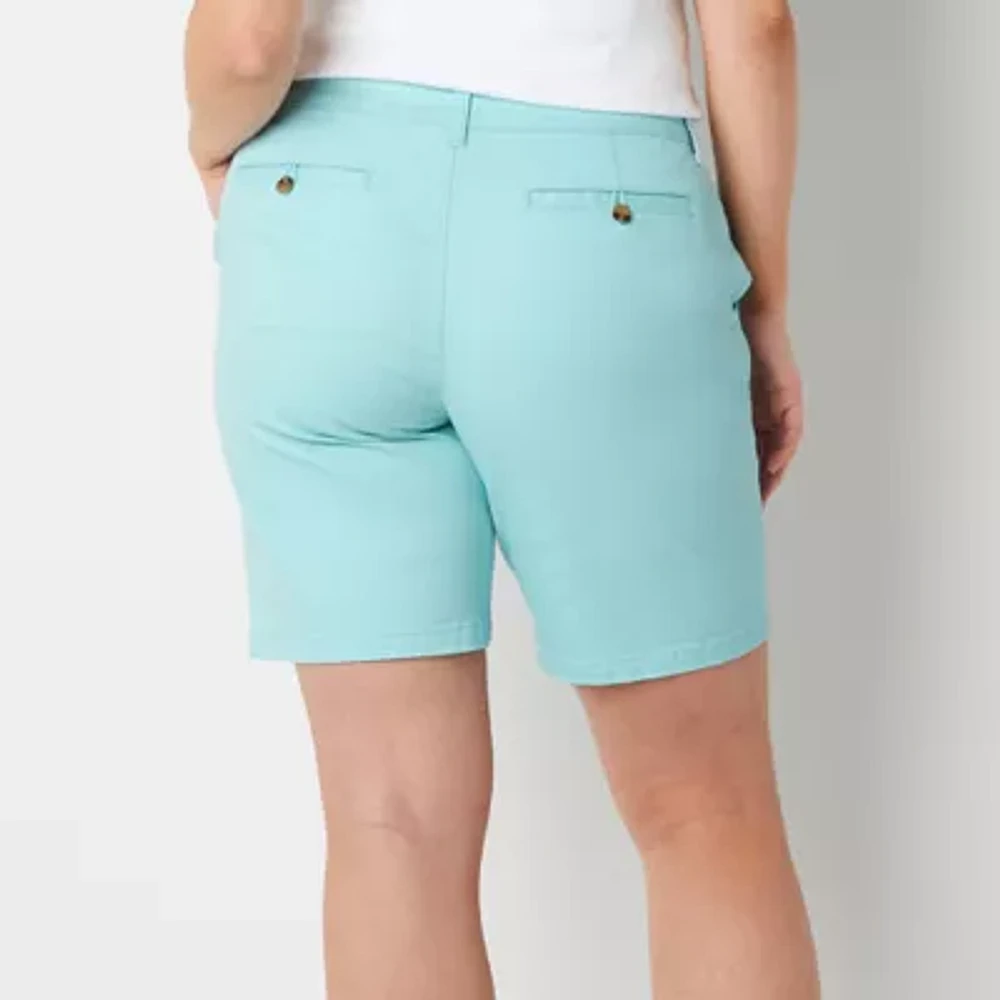 a.n.a Womens Mid Rise 9 3/4" Chino Short-Tall