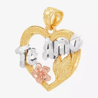 Womens 14K Gold Heart Pendant