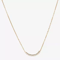 Made in Italy Womens 14K Gold Beaded Necklace