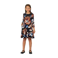 24sevenkid Big Girls Elbow Sleeve Fit + Flare Dress