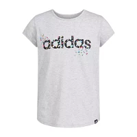 adidas Big Girls Crew Neck Short Sleeve Graphic T-Shirt