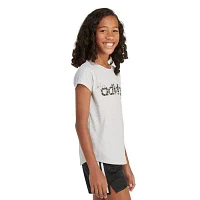 adidas Big Girls Crew Neck Short Sleeve Graphic T-Shirt