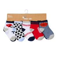 Piper & Jax Baby Boys 10 Pair Crew Socks