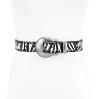 JS Jessica Simpson 1in Zebra Whipstitch Womens Belt