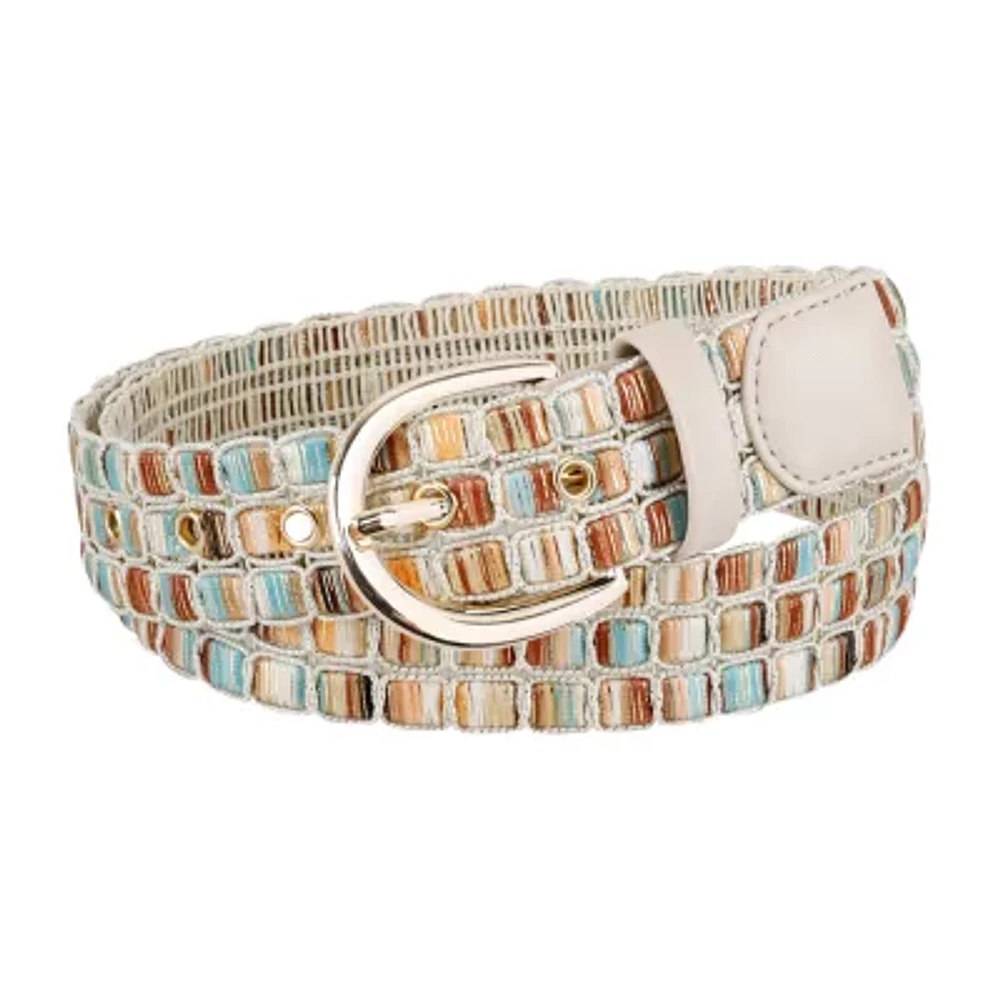 JS Jessica Simpson Shimmer Woven Womens Belt
