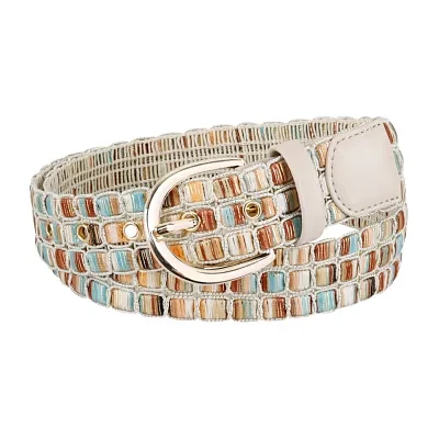 JS Jessica Simpson Shimmer Woven Womens Belt