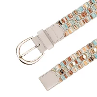 JS Jessica Simpson Shimmer Woven Womens Belt