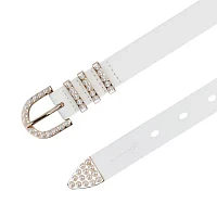 JS Jessica Simpson 1.5in Pearl Bridal 3pc Womens Belt