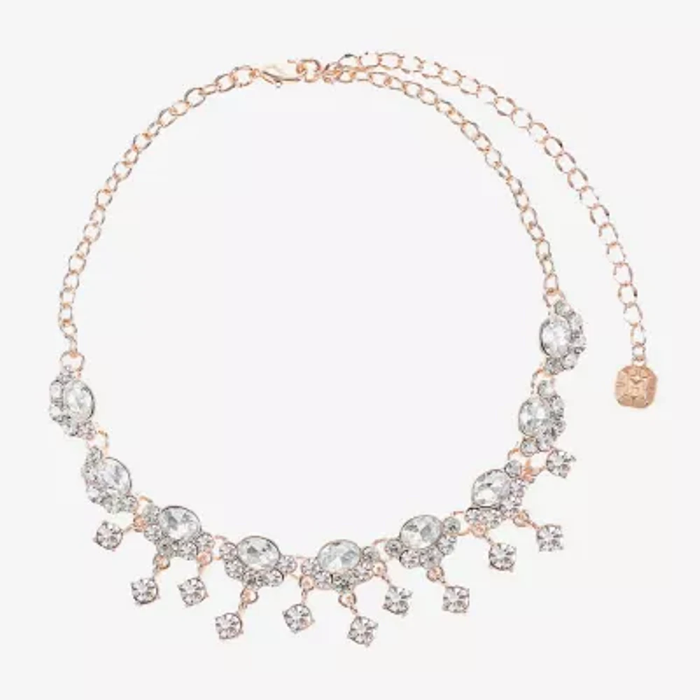 Monet Jewelry Rose Tone Womens Glass Choker Necklaces