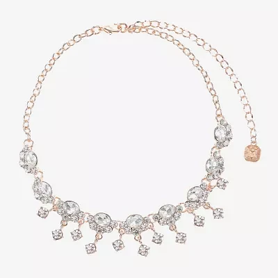 Monet Jewelry Rose Tone Womens Glass Choker Necklaces
