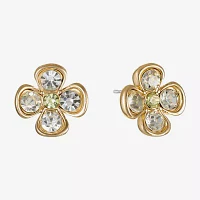 Monet Jewelry Gold Tone Glass 10mm Flower Stud Earrings