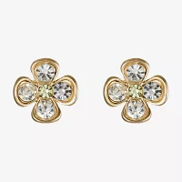 Monet Jewelry Gold Tone Glass 10mm Flower Stud Earrings
