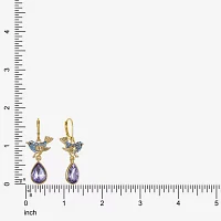 Monet Jewelry Gold Tone Glass Drop Earrings