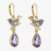 Monet Jewelry Gold Tone Glass Drop Earrings