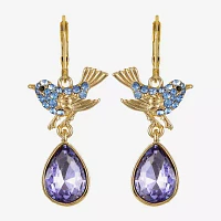 Monet Jewelry Gold Tone Glass Drop Earrings