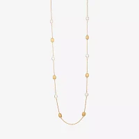 Monet Jewelry Gold Tone Simulated Pearl 36 Inch Rope Oval Strand Necklace