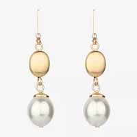 Monet Jewelry Gold Tone Simulated Pearl Drop Earrings