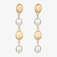Monet Jewelry Gold Tone Simulated Pearl Drop Earrings
