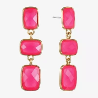 Liz Claiborne Womens Rectangular Hypoallergenic Linear Drop Earrings