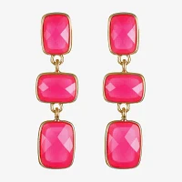 Liz Claiborne Womens Rectangular Hypoallergenic Linear Drop Earrings