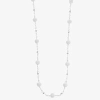 Liz Claiborne Matte Silver Tone Strand Necklace