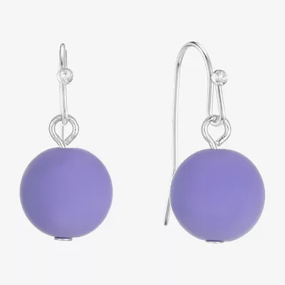 Liz Claiborne Matte Round Drop Earrings
