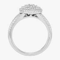 Womens 1/2 CT. T.W. Natural White Diamond Sterling Silver Round Engagement Ring