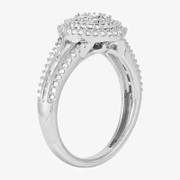 Womens 1/2 CT. T.W. Natural White Diamond Sterling Silver Round Engagement Ring