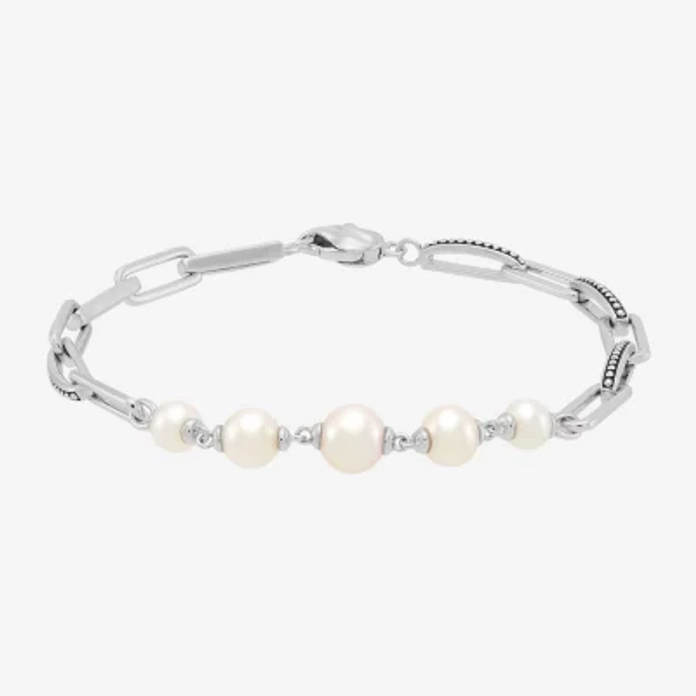 Dyed White Cultured Freshwater Pearl Strand Bracelets