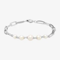 Dyed White Cultured Freshwater Pearl Strand Bracelets