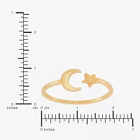 10K Gold Moon Round Star Band