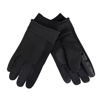 Dockers Leather W/ Ribbed Cuff Cold Weather Gloves