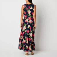 R & K Originals Womens Sleeveless Floral Maxi Dress