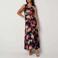 R & K Originals Womens Sleeveless Floral Maxi Dress