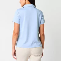Liz Claiborne Womens Short Sleeve Polo Shirt