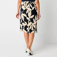Liz Claiborne Womens Midi Pencil Skirt
