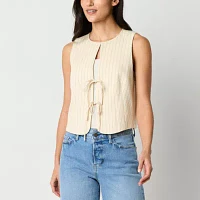 a.n.a Tie Front Womens Vest