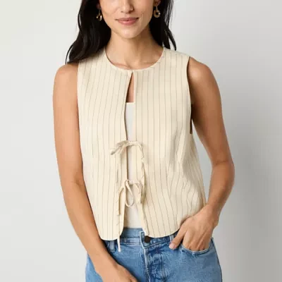 a.n.a Tie Front Womens Vest