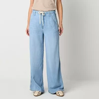 a.n.a Slouchy Womens High Rise Wide Leg Jean