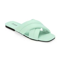 a.n.a Womens Puffy Slide Sandals