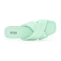 a.n.a Womens Puffy Slide Sandals