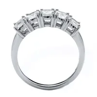 DiamonArt® 2MM 1 7/8 CT. T.W. White Cubic Zirconia Platinum Over Silver Square Band