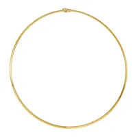 14K Gold Inch Solid Omega Chain Necklace