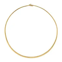 14K Gold Inch Solid Omega Chain Necklace