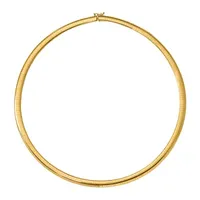 14K Gold Inch Solid Omega Chain Necklace