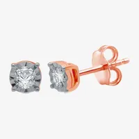 1/5 CT. T.W. Mined White Diamond 5.3mm Round Stud Earrings