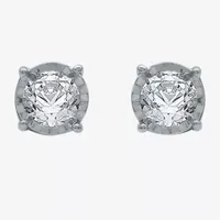 1/3 CT. T.W. Natural White Diamond 10K Gold 4.8mm Stud Earrings