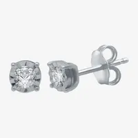 (G / SI1-SI2) Ever Star 1/5 CT. T.W. Lab Grown White Diamond Sterling Silver or 14K Gold over 5.3mm Stud Earrings