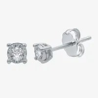 (G / SI1-SI2) Ever Star 1/10 CT. T.W. Lab Grown White Diamond Sterling Silver or 14K Gold over 4.9mm Stud Earrings